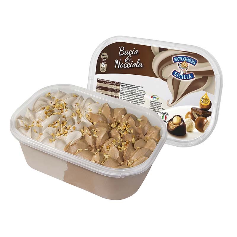 Vaschette Gelateria Siciliana - Bacio&Nocciola 1000g