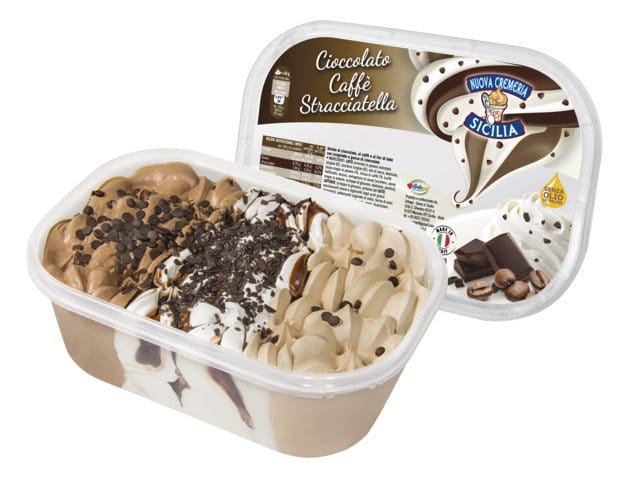 Vaschette Gelateria Siciliana - Cioccolato, Caffè e Stracciatella 1000g